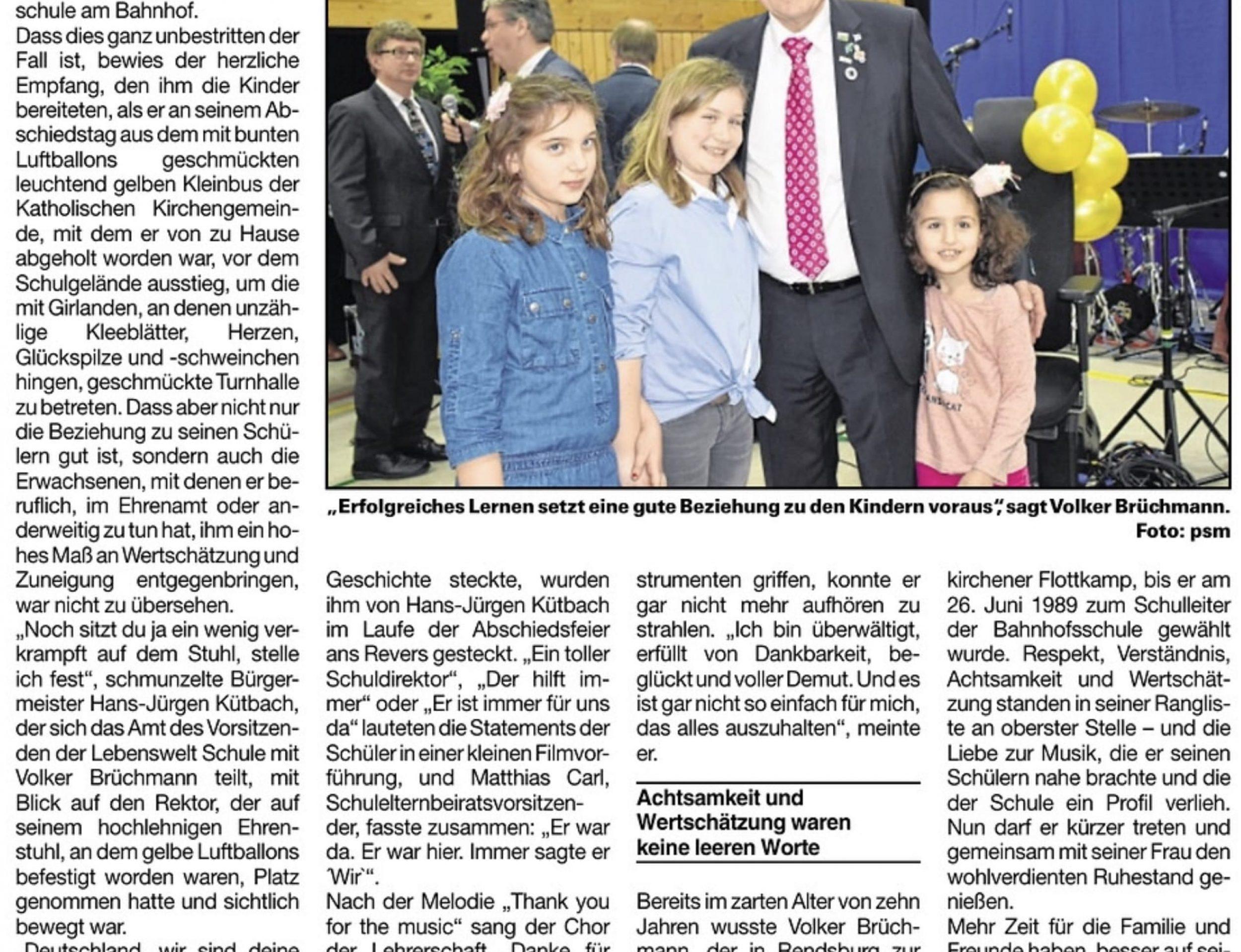 Verabschiedung Volker Brüchmann