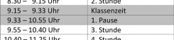 Zeitplan
