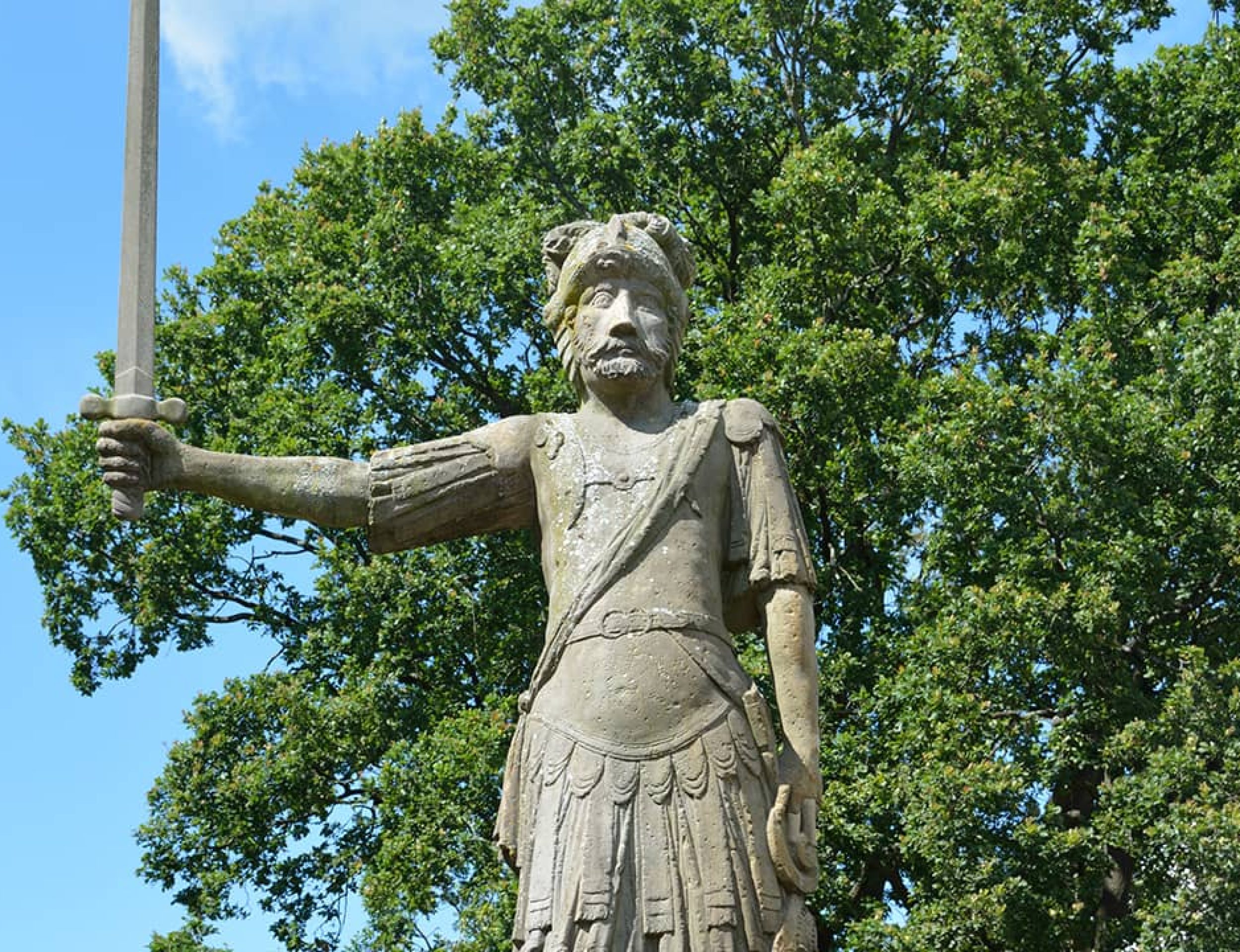 Der Roland in Bad Bramstedt - Steinfigur von 1693